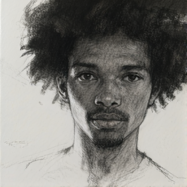 Houtskool portret