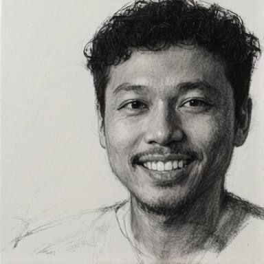 Houtskool portret